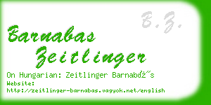 barnabas zeitlinger business card